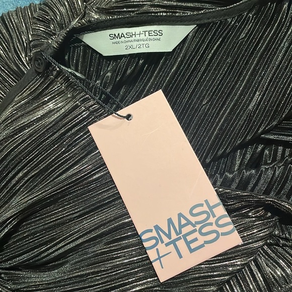 NWT Smash + Tess Tasia Jumpsuit in Black Metallic - Picture 9 of 11